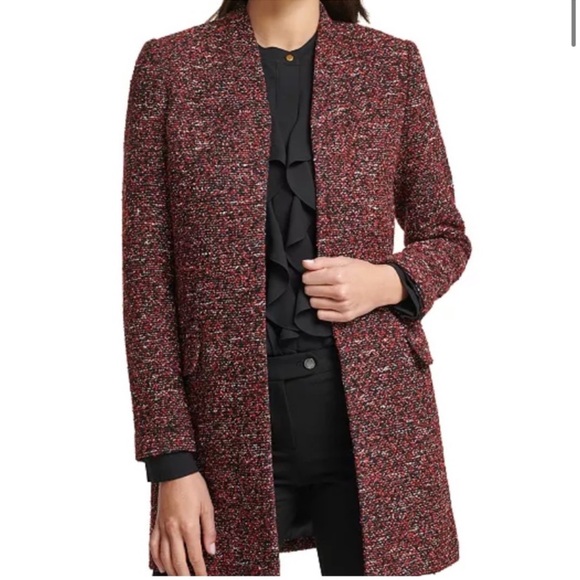 Calvin Klein Jackets & Blazers - Calvin Klein Tweed Topper Jacket Open Front Collarless - Size 10